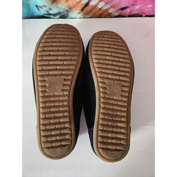 Zara Basic Collection Women's Navy Blue Slip On Loafers Size 7 EU 38 - Picture 6 of 14